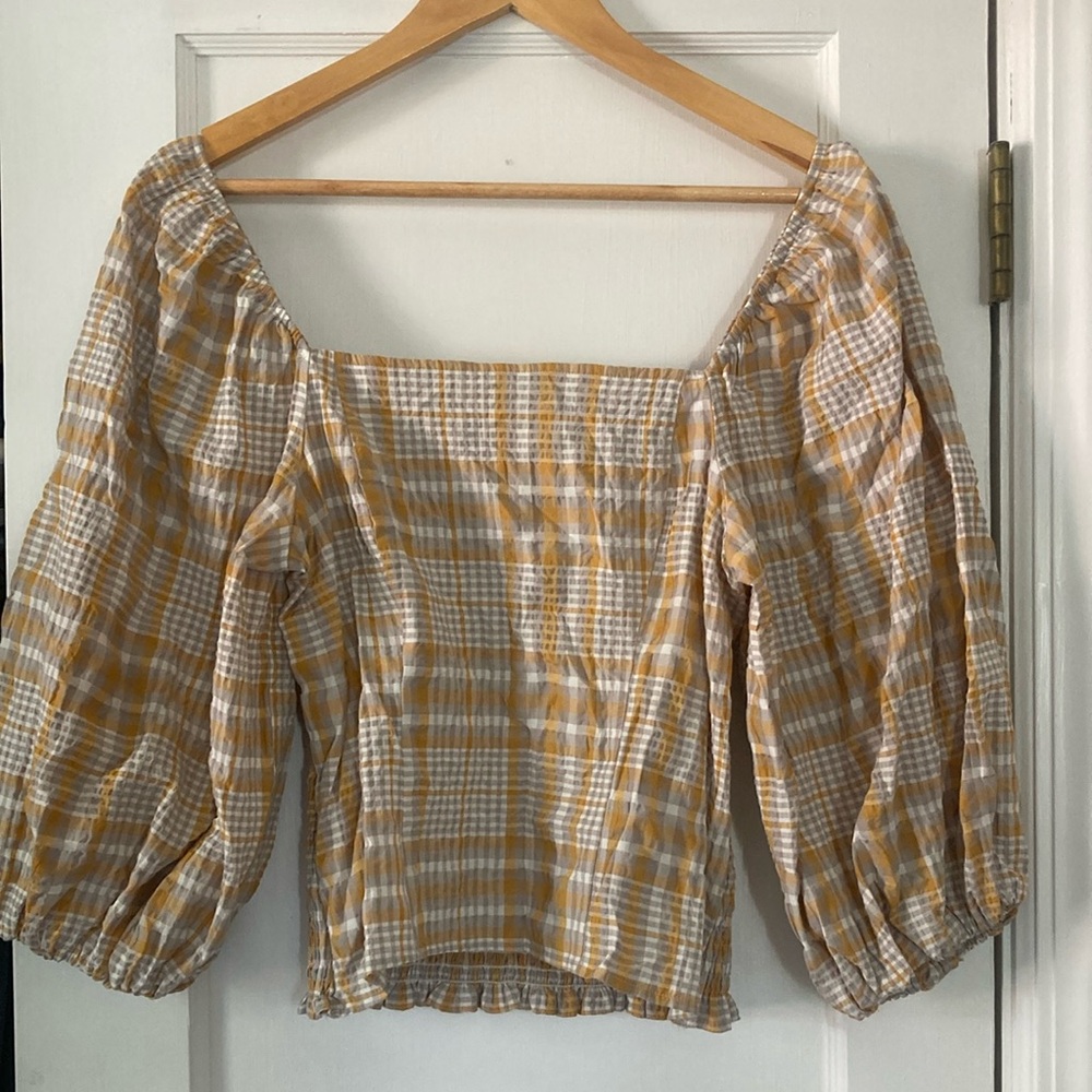 Anthropologie Maeve puff sleeve shirt